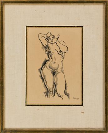 GEORGE GROSZ Standing Female Nude.
